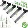 Supporti per scaffali da parete in metallo, resistenti, set Anteprima dell’immagine prodotto 4