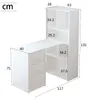 Scrivania angolare con libreria, dimensioni 117x63x135 cm, Anteprima dell’immagine prodotto 2