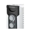 A close-up view of the control panel of a white electric radiator. Produktbild-Vorschau