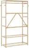 vidaXL Wieszak na ubrania z półkami 110x40x175 cm bambusowy Podgląd zdjęcia produktu 4