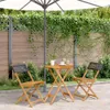 3-tlg. Bistro-Set Schwarz Poly Rattan und Massivholz Produktbild-Vorschau 2
