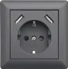 USB Schutzkontakt Steckdose 2 x USB Anschluss 2800mA Produktbild-Vorschau 7