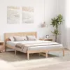 vidaXL Bettgestell Braun 140 x 200 cm Massivholz Kiefer Produktbild-Vorschau 3