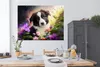 MuchoWow® Poster Welpe - Sonne - Blumen - Natur - Border Produktbild-Vorschau 3