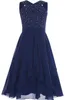 Mädchen Chiffon Abendkleid mit Strasssteinen Gr. 152 – Produktbild-Vorschau 3