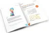 An open book with illustrations and text, showing a page with a boy and a treasure map. Produktbild-Vorschau