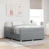 vidaXL Bettrahmen Hellgrau 140 x 200 cm Stoff Produktbild-Vorschau 2