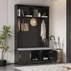Garderobenset mit Schuhbank Flurgarderobe Flurmöbel Produktbild-Vorschau 7
