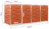 vidaXL Vuilnisbakbox voor 4 containers, 276,5 x 77,5 x 115 Productafbeelding-voorbeeld 8