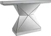 A mirrored console table with a geometric base. Produktbild-Vorschau