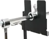 A close-up view of a BBQ spit rod and its mounting bracket. Náhľad obrázku produktu