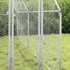 vidaXL Cage à poules argentée 400x100x190 cm Acier Voir les images du produit 4