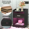 Nachttisch mit LED-Beleuchtung mit 1 Schubladen 58x40x35cm Produktbild-Vorschau 10