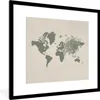 MuchoWow® MuchoWow® Gerahmtes Poster Weltkarte - Grau - Produktbild-Vorschau 1
