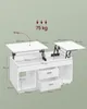 A diagram showing the dimensions and load capacity of a white lift-top coffee table. Náhled obrázku produktu