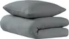 A folded duvet and pillow in dark gray. Produktbild-Vorschau