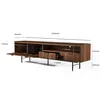 AX LIVING Nordiva TV Lowboard 200 cm Warmia Walnut Holz TV Produktbild-Vorschau 6