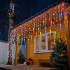 3,5 meter, 96 LED-ijspegellampjes, kleurrijke lichtgordijn, Productafbeelding-voorbeeld 11