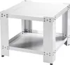 A white metal stand for a washing machine or dryer. Náhled obrázku produktu