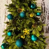 Plastové koule, prům. 8 cm, paví zelená, 8x matná, 8x Náhled obrázku produktu 3