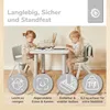 Bieco Kindertisch Groß Eisgrau 62x 62x 52 cm | Kinder Tisch Produktbild-Vorschau 5