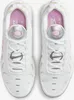 A top-down view of a pair of white Nike Air Max Plus sneakers with pink and silver accents. Náhled obrázku produktu