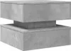 vidaXL Couchtisch mit LED-Leuchten Betongrau 50x50x40 cm Produktbild-Vorschau 3