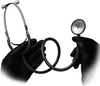 Med Comfort PVC Flachkopf Stethoskop - Schwarz Produktbild-Vorschau 2
