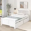 Merax Lit de jeune 90x200cm Lit en bois massif avec sommier Voir les images du produit 1