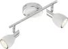 A white LED ceiling spotlight with a chrome finish, mounted on a white background. Produktbild-Vorschau