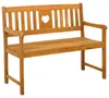 vidaXL Bank Outdoor Natur 110 x 55,5 x 90 cm Massivholz Produktbild-Vorschau 1