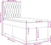 vidaXL Boxspringbett mit Matratze Hellgrau 100x200 cm Samt Produktbild-Vorschau 8