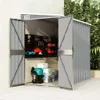 vidaXL Abri de jardin Gris 118x194x178 cm Acier galvanisé Voir les images du produit 2