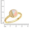 V Ring 925/- Sterling Silber gelb 056 (17,8) Zirkonia weiß Produktbild-Vorschau 2