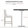 HOMCOM 2er-Set Barhocker moderne Küchenstühle Leinen-Touch Produktbild-Vorschau 7