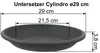 MePla - Set - Pflanzkübel Cylindro ø 30 + Untersetzer ø 29 Produktbild-Vorschau 3