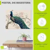 ARTland Poster Pfau & Blüten II Größe: 120x90 cm Produktbild-Vorschau 2
