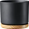 Blumentopf Soendgen Oslo Keramik Holz matt Ø 16 cm H 14 cm Produktbild-Vorschau 1