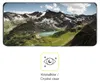 A smartphone screen displaying a mountain landscape, with a graphic icon and text below. Podgląd zdjęcia produktu