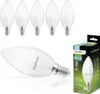 A product shot of LED light bulbs and their packaging. Produktbild-Vorschau