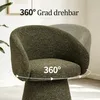 Duhome Sessel Wohnzimmer Grün Drehstuhl aus Bouclé Produktbild-Vorschau 7