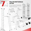 A collage of different configurations of a multi-functional ladder, with text describing its features. Anteprima dell’immagine prodotto