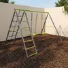 Kinderschaukel Set Deluxe mit Kletternetz und Leiter – Produktbild-Vorschau 6