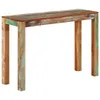 A console table made of reclaimed wood is shown against a white background. Produktbild-Vorschau