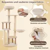 COSTWAY 152cm drapak duży, drzewko dla kota z 2 jaskiniami, Podgląd zdjęcia produktu 6