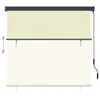 vidaXL Außenrollo 160x250 cm Creme Produktbild-Vorschau 2