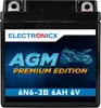 Electronicx 6N6-3B AGM baterie 6V 6Ah ▶ Motocykl Skútr Náhled obrázku produktu 1