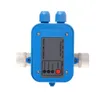 A blue automatic pump control unit with indicators and a red restart button, isolated on a white background. Anteprima dell’immagine prodotto