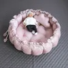 Zweiseitig Babynest ENGELSNEST XXL PUNKTE Rosa/ MINKY Produktbild-Vorschau 2