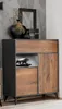 Komodee, Kommode Buffet Orvieto 3D, Eiche/Anthrazit, Breite Produktbild-Vorschau 2